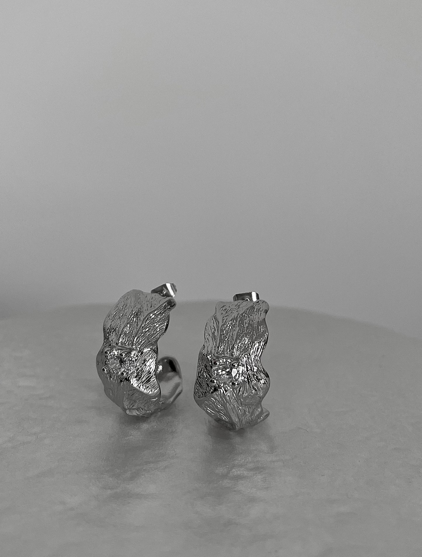 Blaze Hoops - Silver