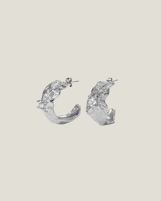 Blaze Hoops - Silver