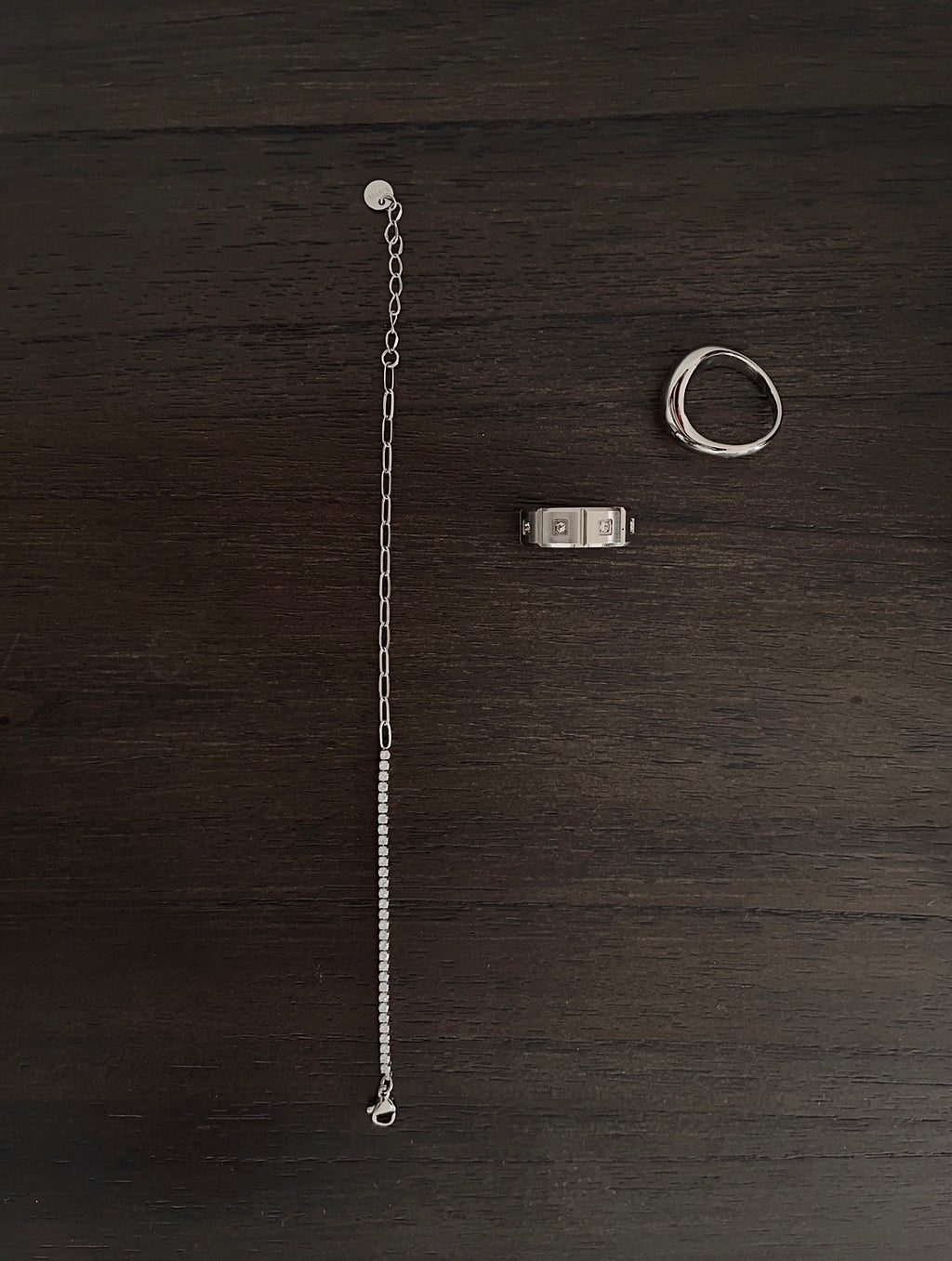 Tennis Link Bracelet - Silver