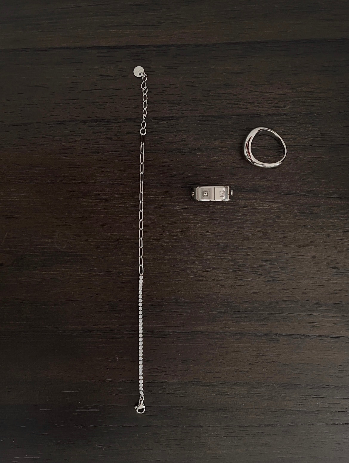Tennis Link Bracelet - Silver