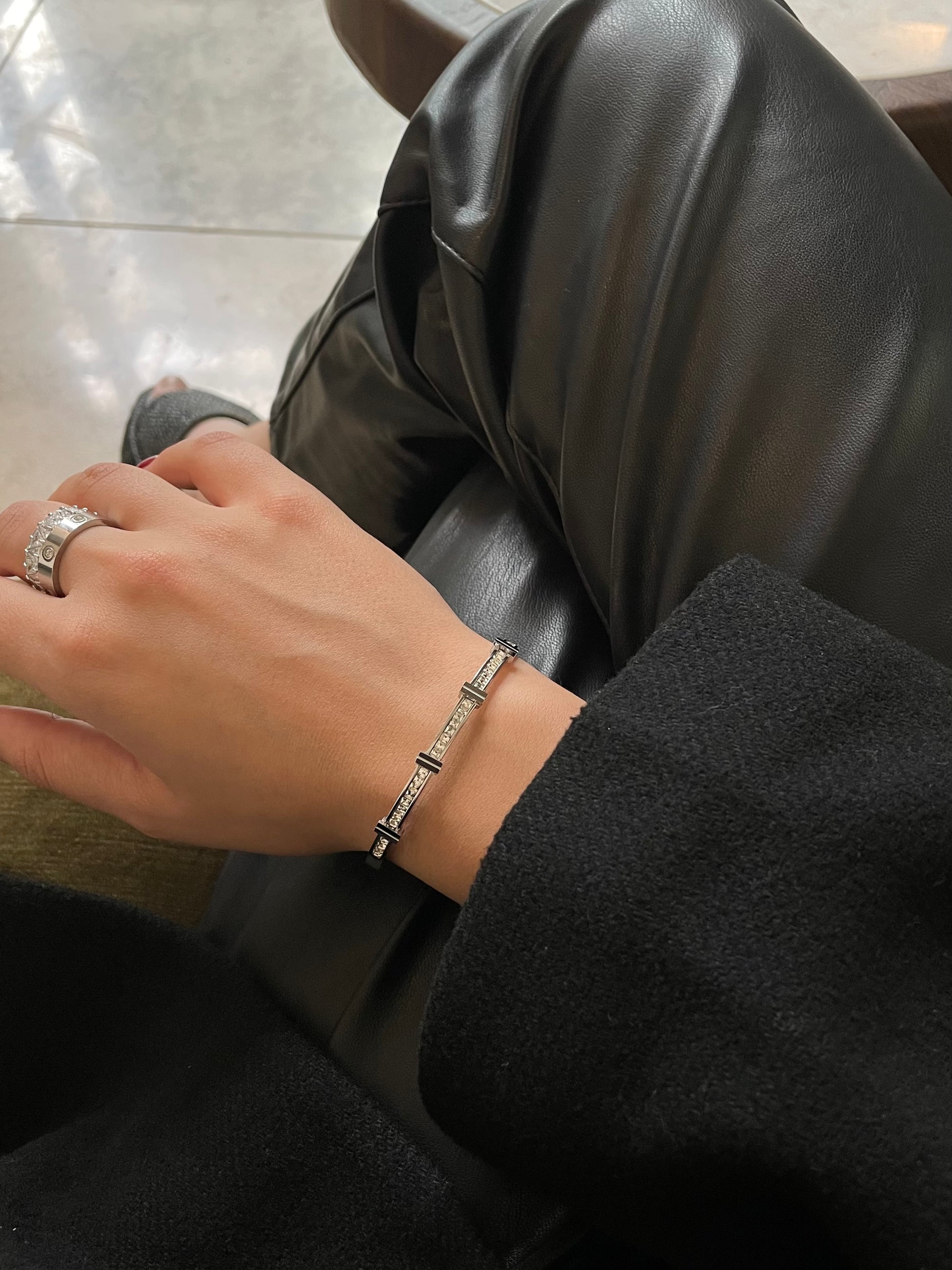 Celestia Bangle - Silver