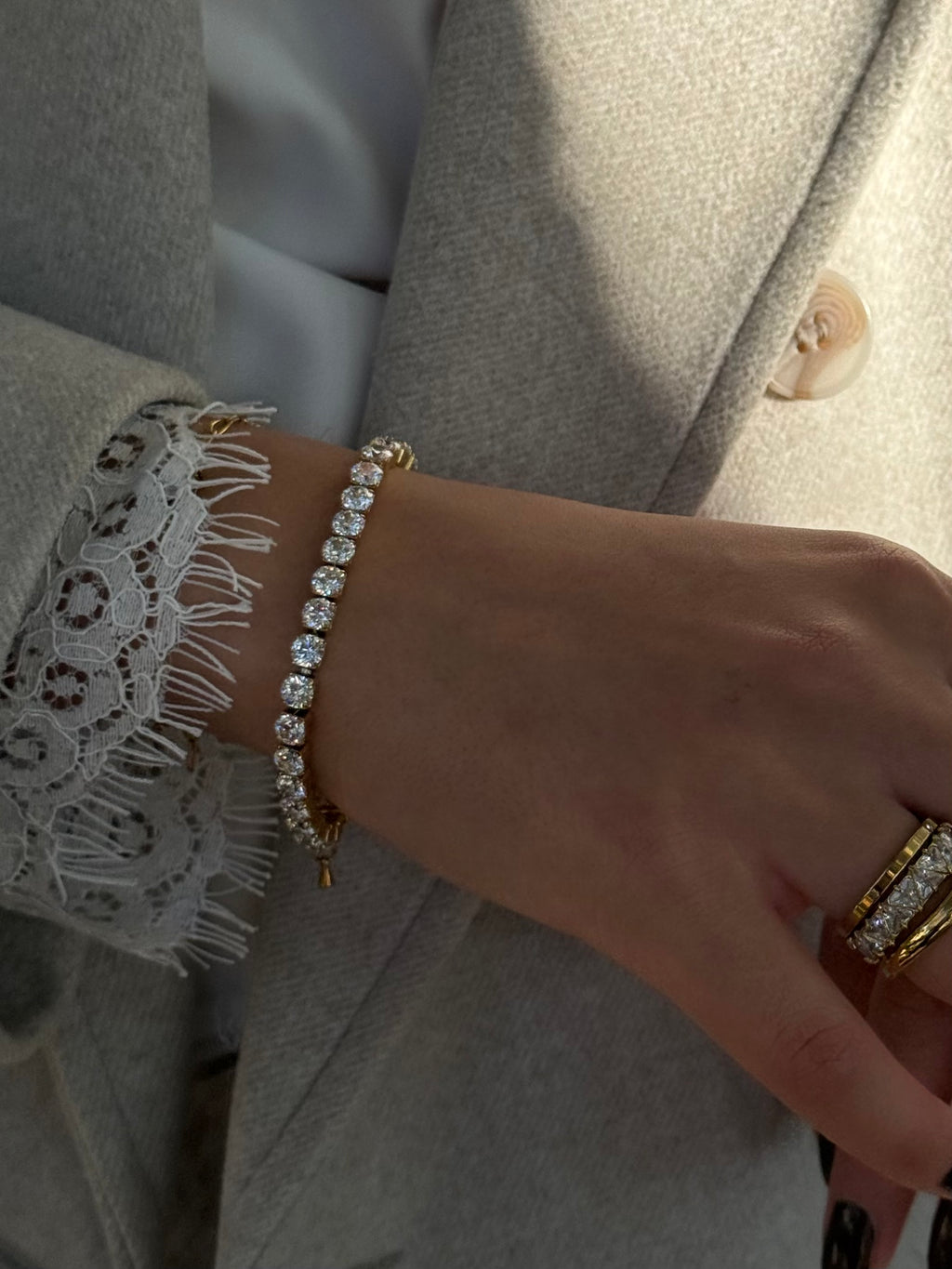 Diana Tennis Bracelet 5mm - Gold