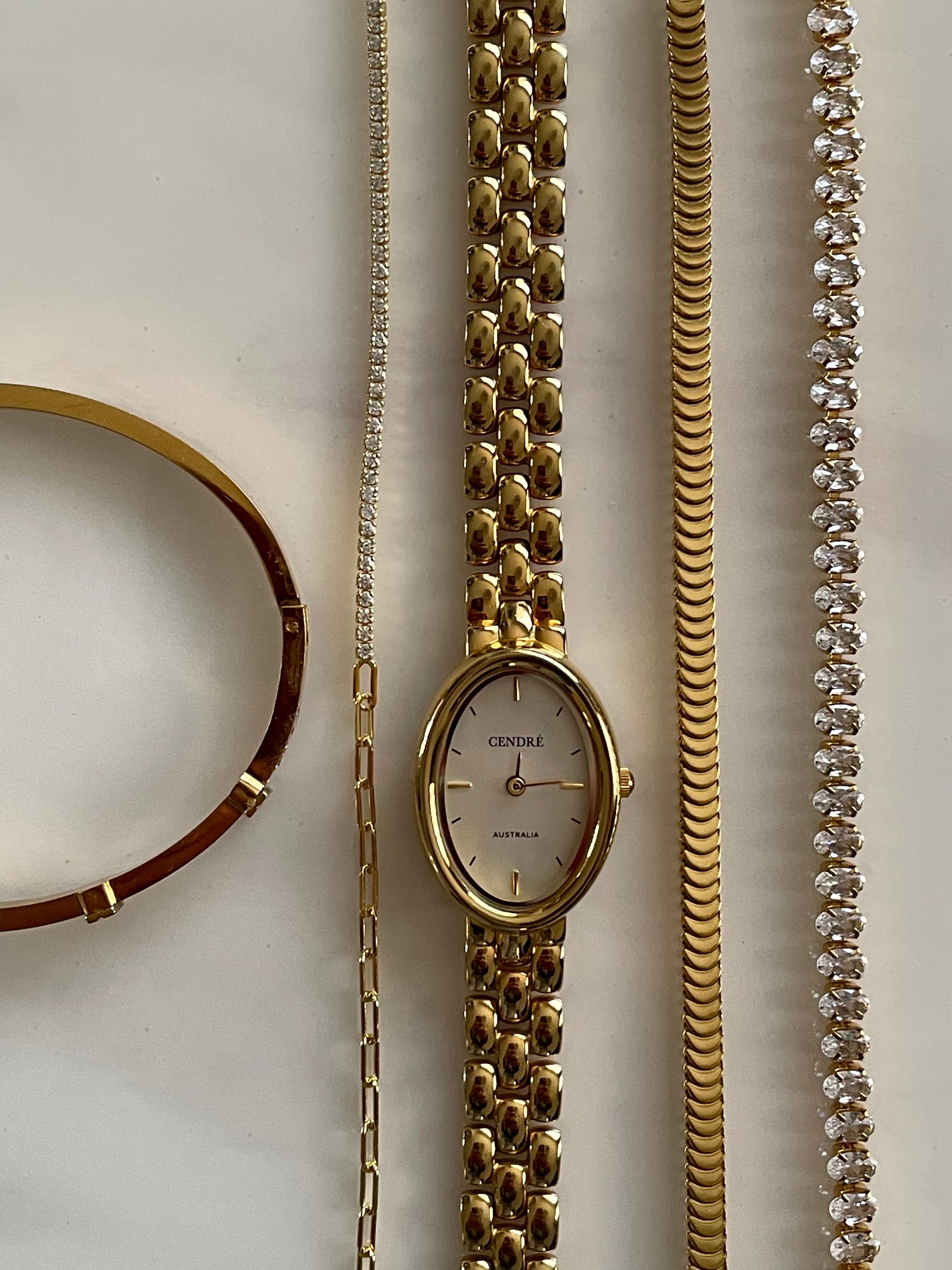 Tennis Link Bracelet - Gold