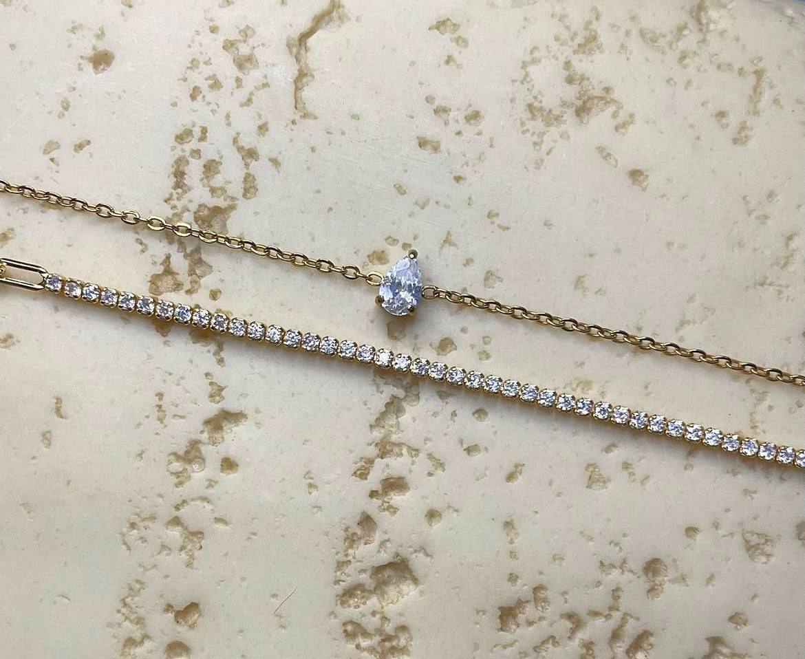 Tennis Link Bracelet - Gold