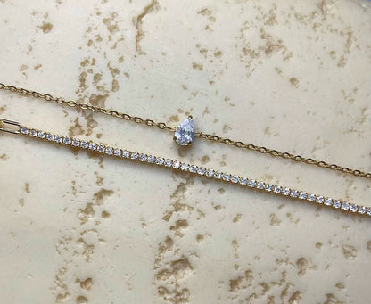 Tennis Link Bracelet - Gold