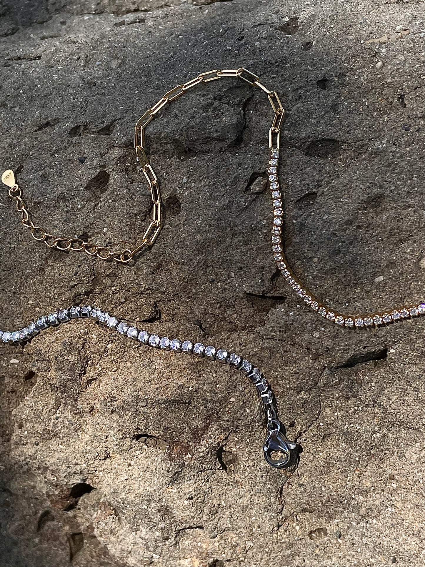 Tennis Link Bracelet - Silver