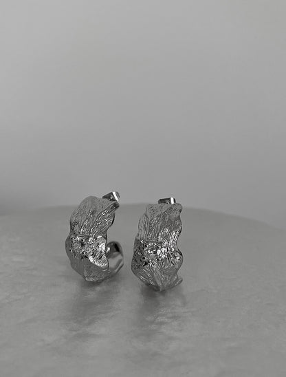 Blaze Hoops - Silver