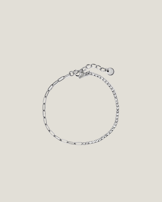 Tennis Link Bracelet - Silver