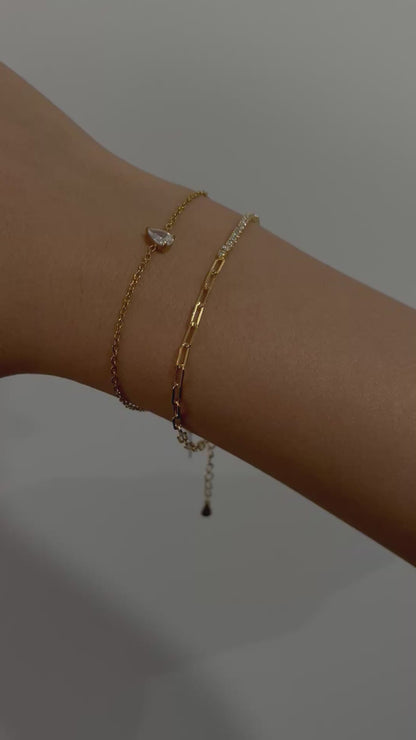 Tennis Link Bracelet - Gold
