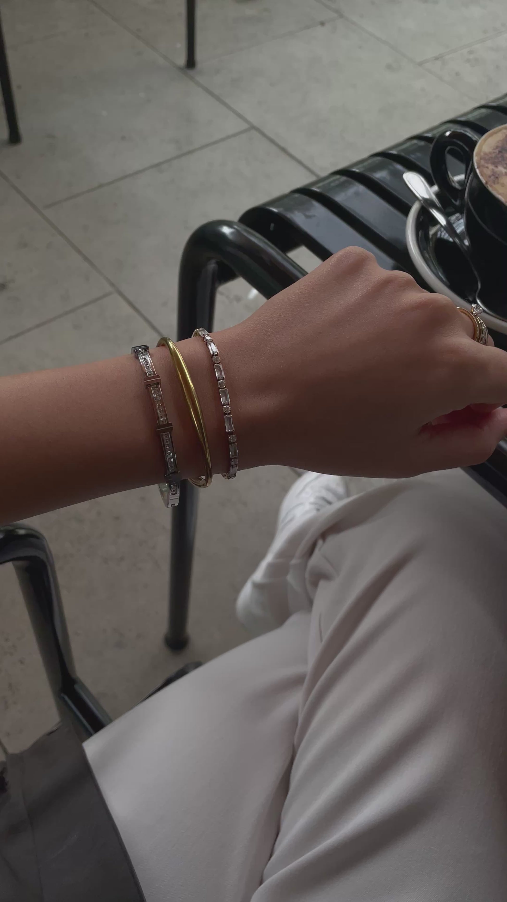 Celestia Bangle - Silver